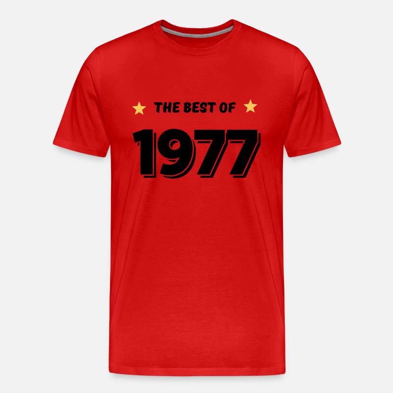 Das Beste von 1977 - Männer Premium Bio T-Shirt - Rot