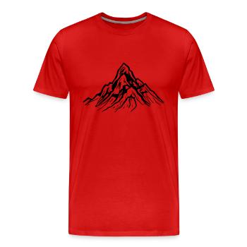 montagne - T-shirt bio Premium Homme - rouge - Devant - Damien (186cm)