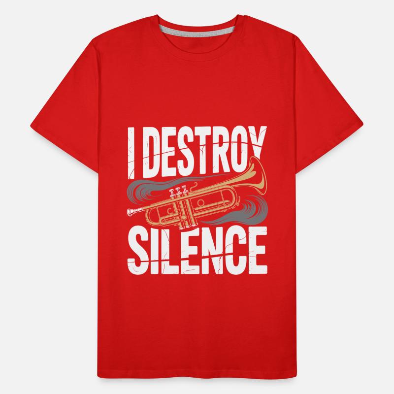 Trompette I Destroy Silence T-shirt bio Premium Homme