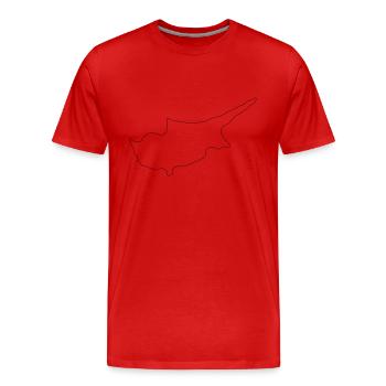 Chypre - T-shirt bio Premium Homme - rouge - Devant - Damien (186cm)