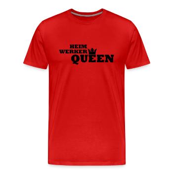 Heimwerker Queen - Männer Premium Bio T-Shirt - Rot - Vorne - Damien (186cm)