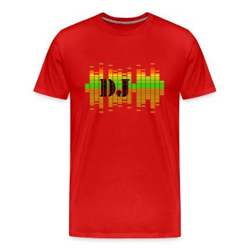 dj - T-shirt bio Premium Homme - rouge - Devant - Damien (186cm)