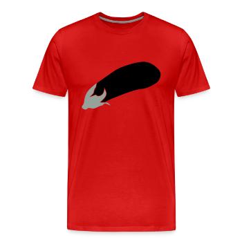 aubergine - T-shirt bio Premium Homme - rouge - Devant - Damien (186cm)