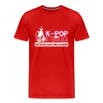 K-Pop K-Pop Merchandise K-Pop Fan Geschenk - Männer Premium Bio T-Shirt - Rot - Vorne - Damien (186cm)