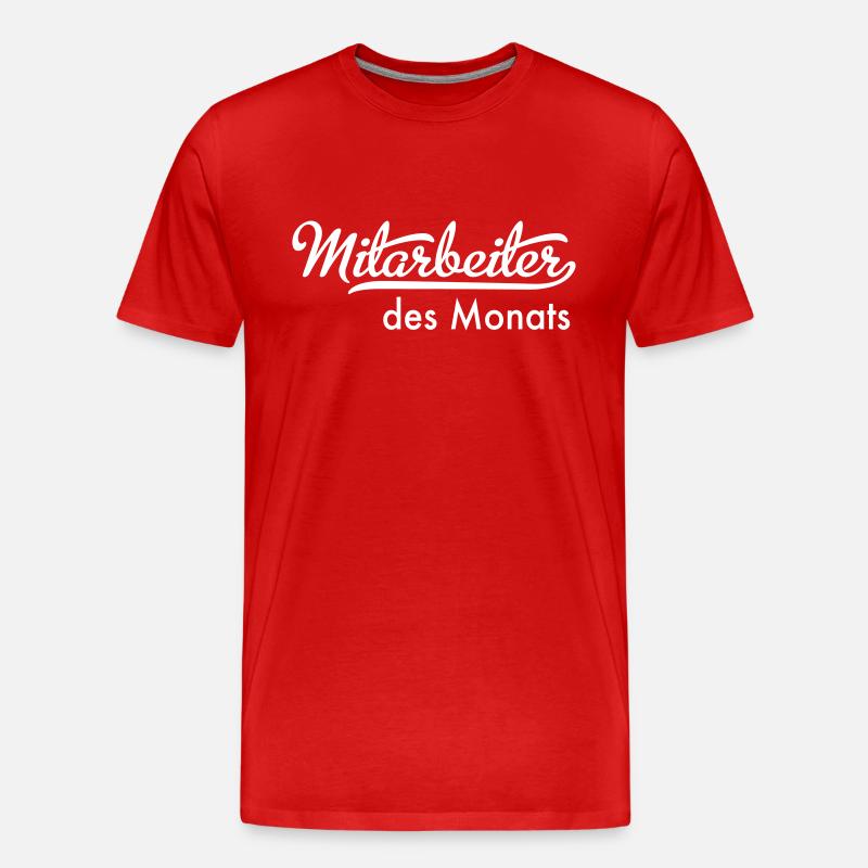 Mitarbeiter des Monats - Männer Premium Bio T-Shirt - Rot