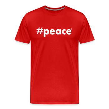 Peace - T-shirt bio Premium Homme - rouge - Devant - Damien (186cm)