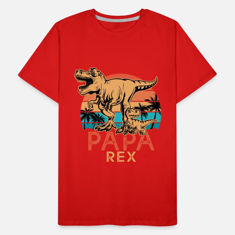 Geschenk dad t rex Männer Premium Bio T-Shirt