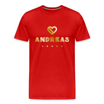 Andreas Herz - Men's Premium Organic T-Shirt - red - Front - Damien (186cm)