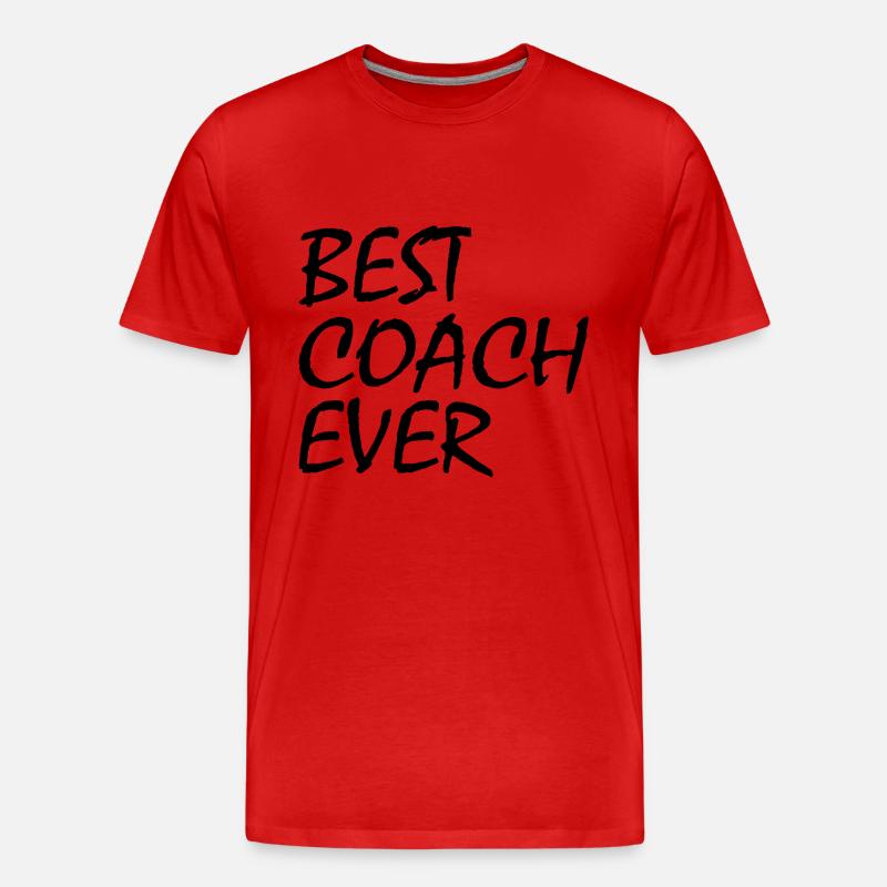 Best coach ever - Männer Premium Bio T-Shirt - Rot