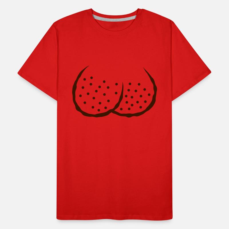 Comic shaved eggs testicles Men's Premium Organic T-Shirt