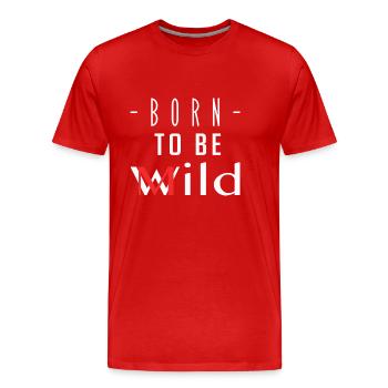 Geboren, um mild zu sein - Männer Premium Bio T-Shirt - Rot - Vorne - Damien (186cm)
