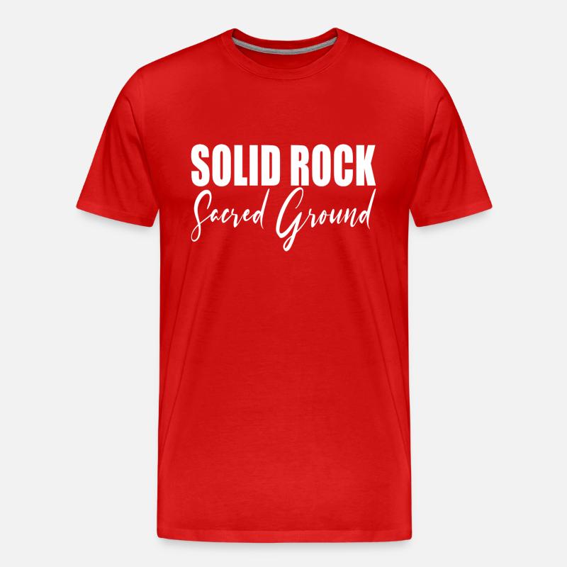 SOLID ROCK Sol sacré - T-shirt bio Premium Homme - rouge