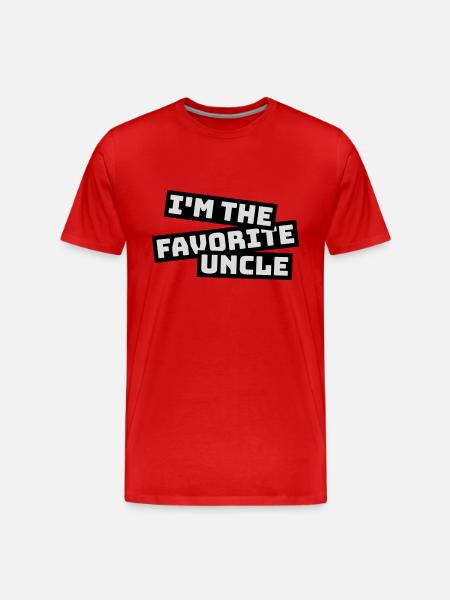at The Favorite Uncle - Men's Premium Organic T-Shirt - red