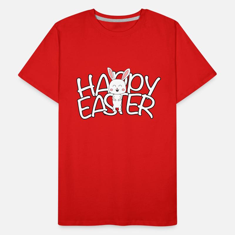 Happy Easter Frohe Ostern Männer Premium Bio T-Shirt