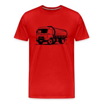 vieux camion - T-shirt bio Premium Homme - rouge - Devant - Damien (186cm)