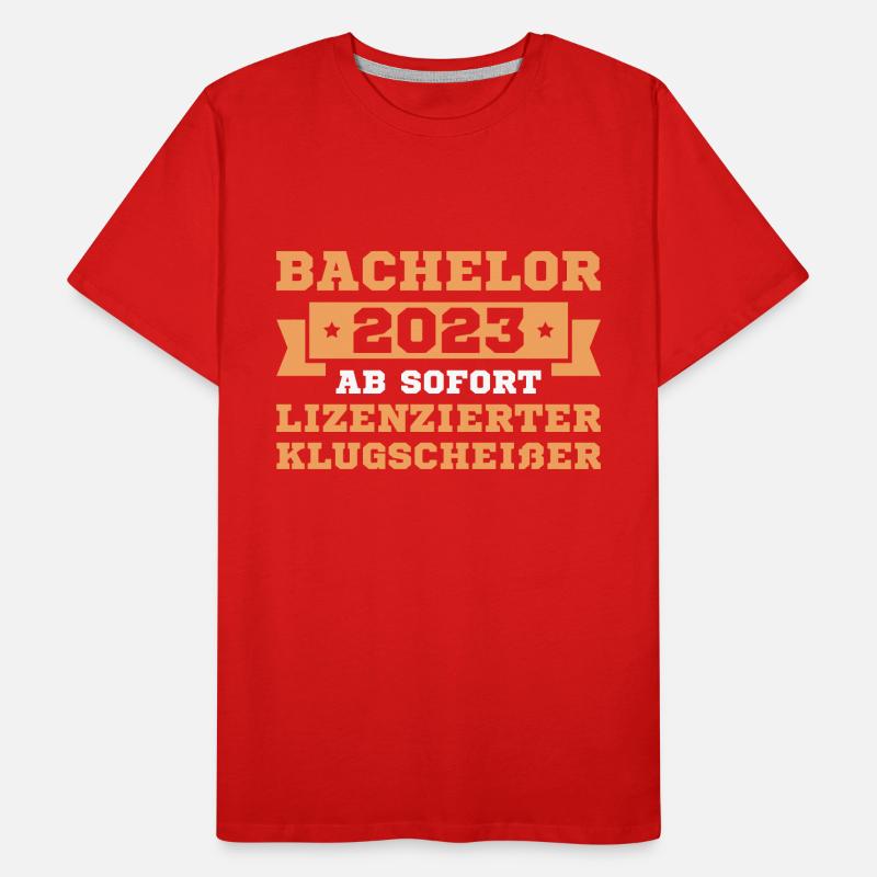 Bachelor Abschluss 2023 Studium Bachelorprüfung Männer Premium Bio T-Shirt