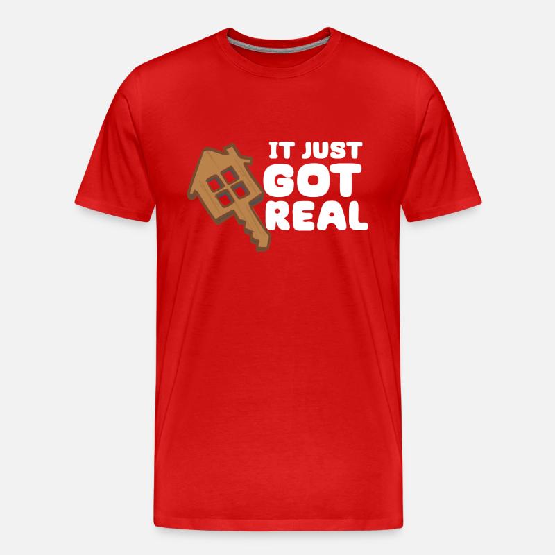 Es wurde gerade real - Männer Premium Bio T-Shirt - Rot