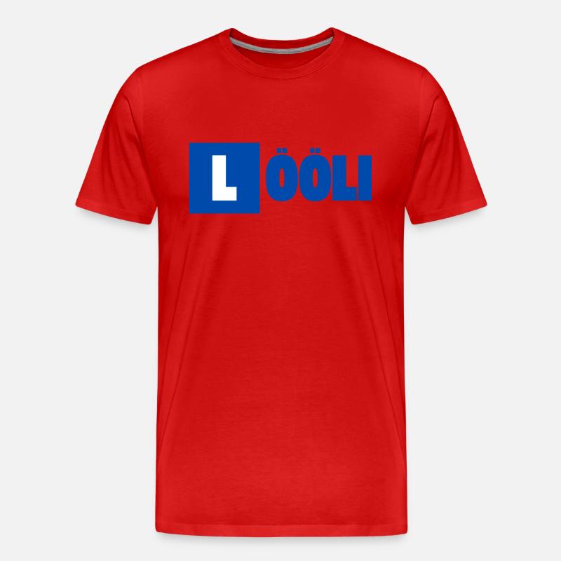 Löli - Lernfahrer - Männer Premium Bio T-Shirt - Rot