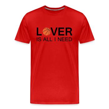Basket-ball - T-shirt bio Premium Homme - rouge - Devant - Damien (186cm)