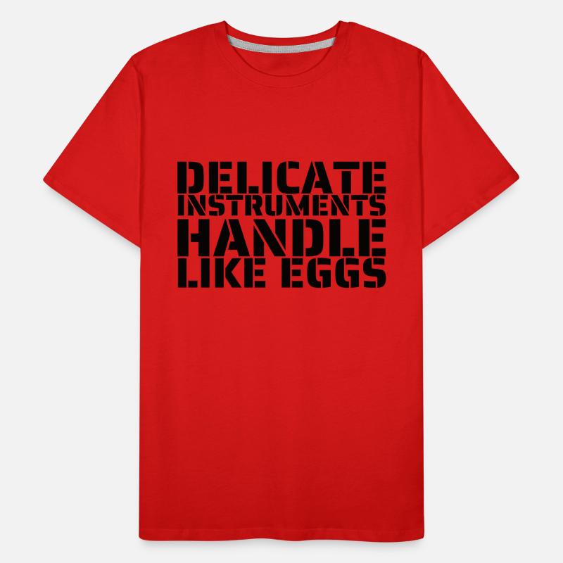 Handle like eggs Men's Premium Organic T-Shirt
