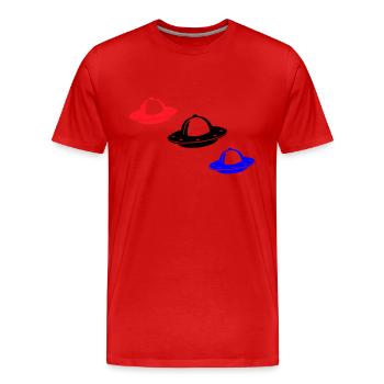 Ovnis - T-shirt bio Premium Homme - rouge - Devant - Damien (186cm)