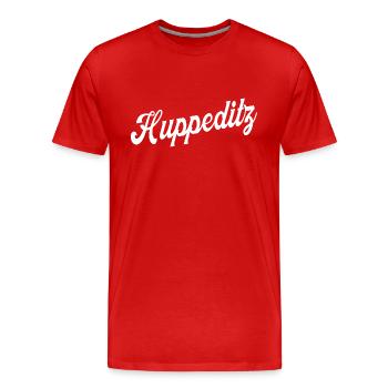 Westerwald Spruch Geschenk - Hui Wäller - Männer Premium Bio T-Shirt - Rot - Vorne - Damien (186cm)