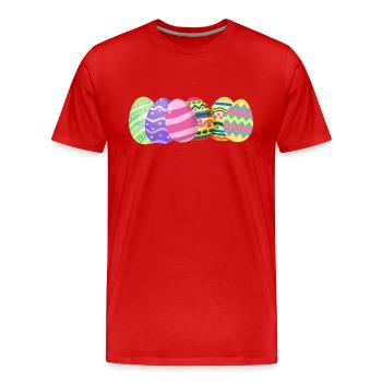 Ostereier - Männer Premium Bio T-Shirt - Rot - Vorne - Damien (186cm)