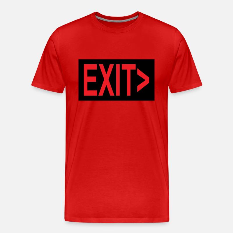 Exit / Exit / Emergency Exit - Men's Premium Organic T-Shirt - red