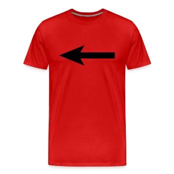 arrow - Men's Premium Organic T-Shirt - red - Front - Damien (186cm)
