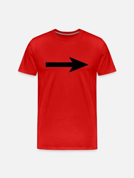 arrow - Men's Premium Organic T-Shirt - red