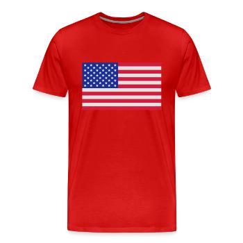 USA - United States of America - flag USA - - T-shirt bio Premium Homme - rouge - Devant - Damien (186cm)