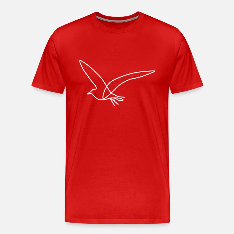 Möve - Männer Premium Bio T-Shirt - Rot