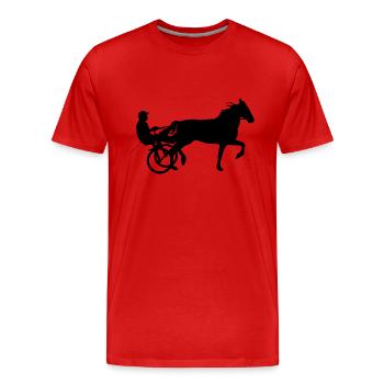 Courses hippiques courses hippiques - T-shirt bio Premium Homme - rouge - Devant - Damien (186cm)