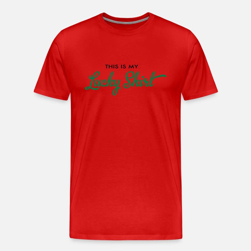 Glück - Männer Premium Bio T-Shirt - Rot