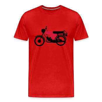 Fahrzeug - Simson S51 - Männer Premium Bio T-Shirt - Rot - Vorne - Damien (186cm)