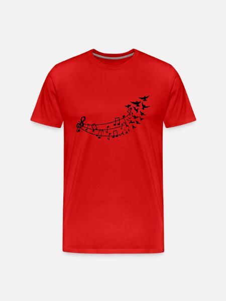 fliegende_noten - T-shirt bio Premium Homme - rouge