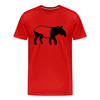 Tapir - T-shirt bio Premium Homme - rouge - Devant - Damien (186cm)