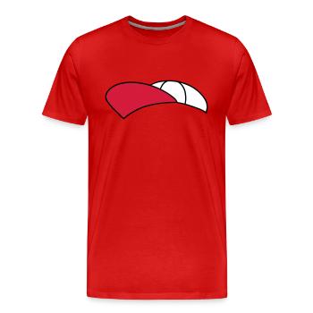 cap hat cap capy headwear cool design cl - Men's Premium Organic T-Shirt - red - Front - Damien (186cm)