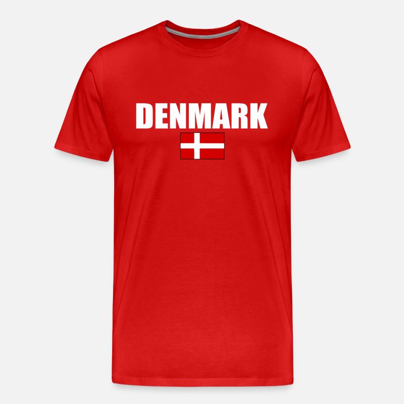 Dänemark - Männer Premium Bio T-Shirt - Rot