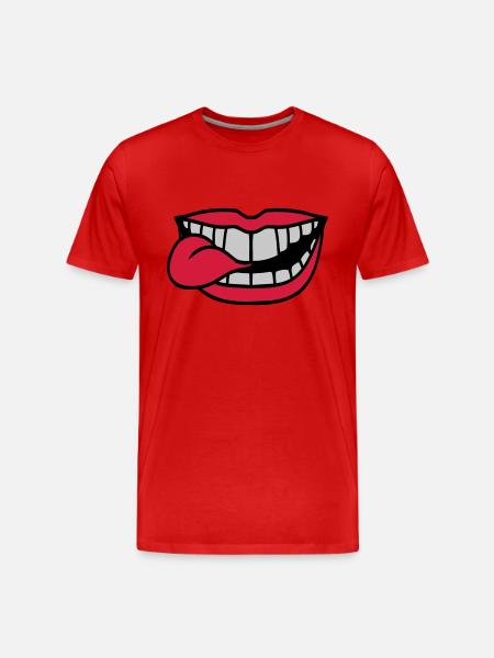 Étirez votre langue buccale - T-shirt bio Premium Homme - rouge
