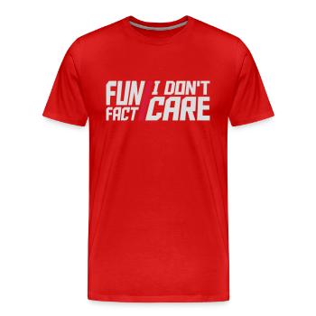 Je me fiche des faits - T-shirt bio Premium Homme - rouge - Devant - Damien (186cm)