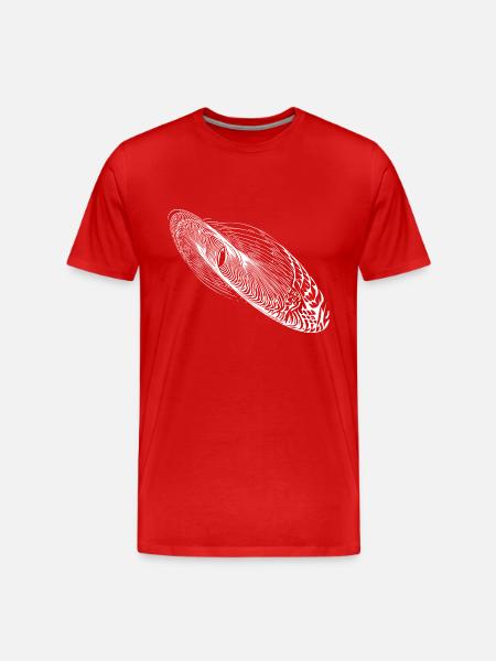 Abstract oscillation shape ellipse - Men's Premium Organic T-Shirt - red