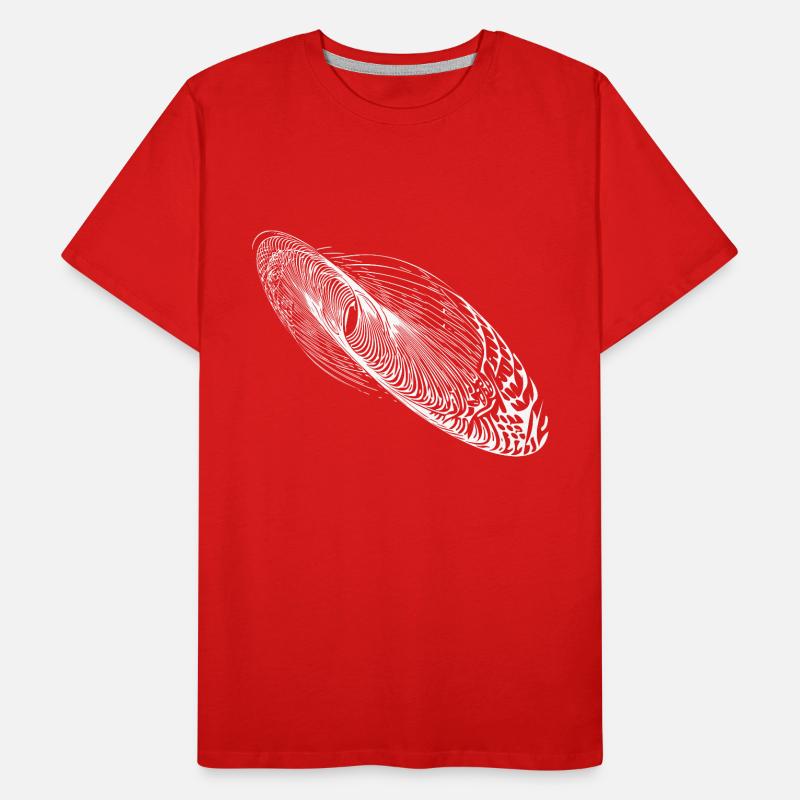 Ellipse abstraite de forme d’oscillation T-shirt bio Premium Homme