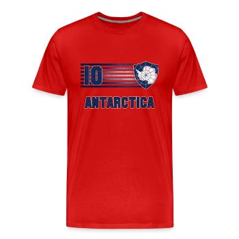 Équipe de football de l’Antarctique - T-shirt bio Premium Homme - rouge - Devant - Damien (186cm)