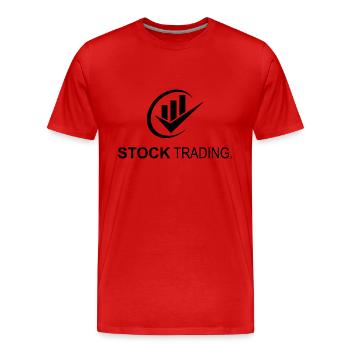 Bitcoin Trading Crypto Stocks - T-shirt bio Premium Homme - rouge - Devant - Damien (186cm)