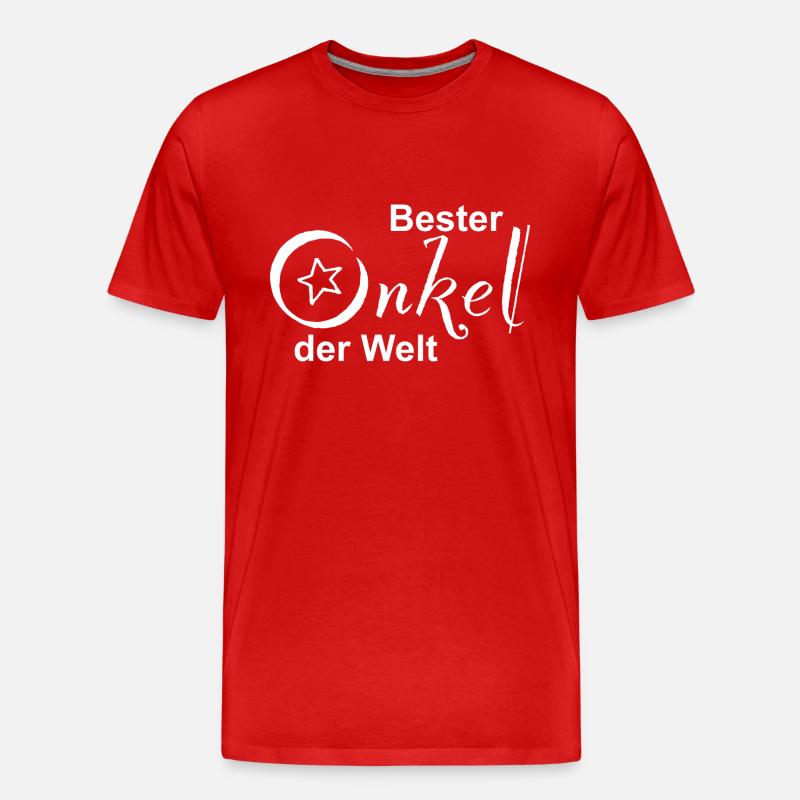 Bester Onkel der Welt Design - Männer Premium Bio T-Shirt - Rot