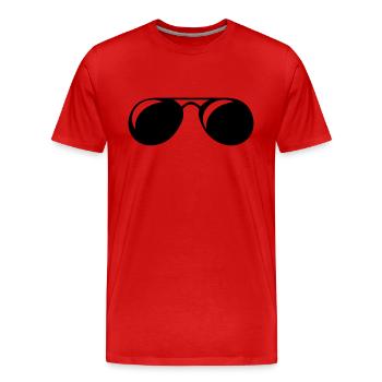 lunettes de soleil - T-shirt bio Premium Homme - rouge - Devant - Damien (186cm)