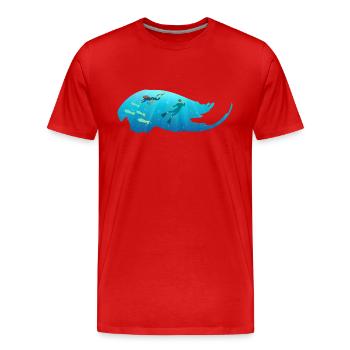 Scuba diving - Men's Premium Organic T-Shirt - red - Front - Damien (186cm)