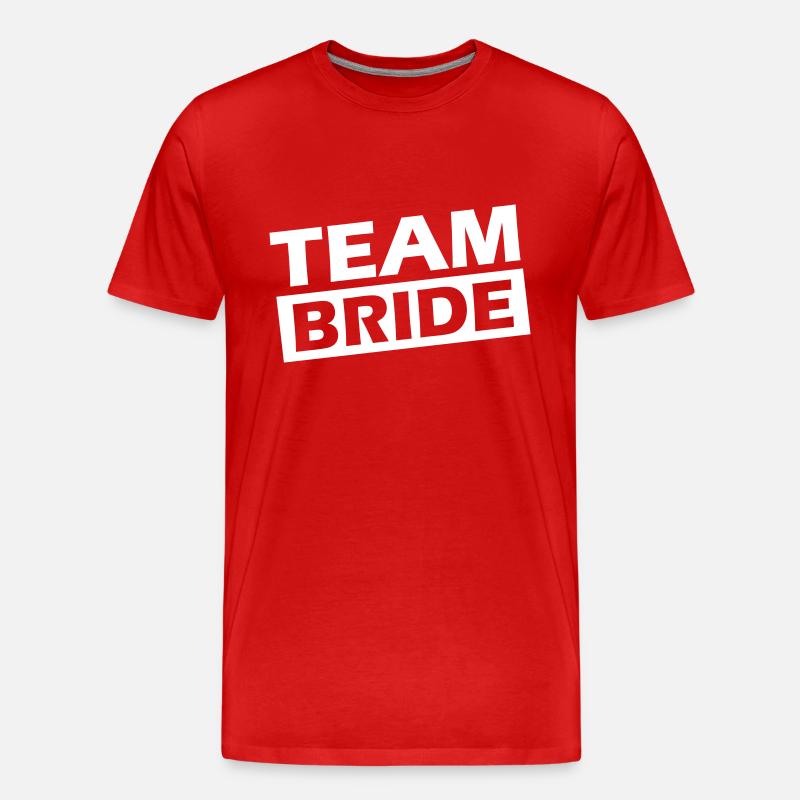 Team Bride Hochzeit Spruch - Männer Premium Bio T-Shirt - Rot