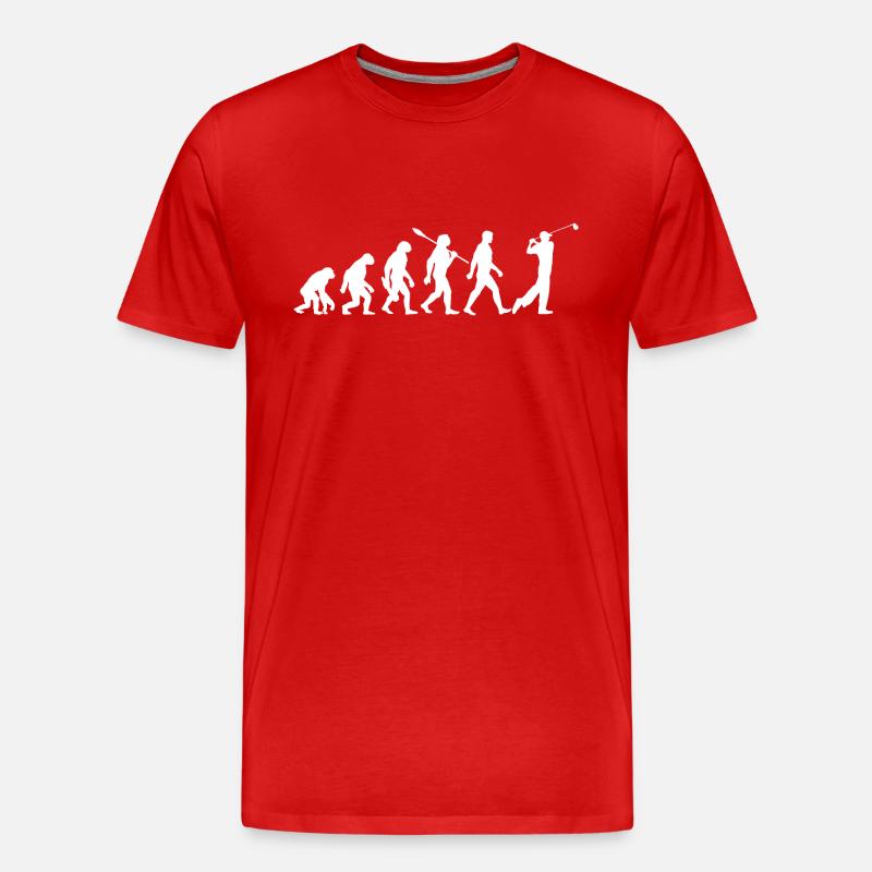 Evolution Golf - Golfer - Men's Premium Organic T-Shirt - red